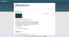 Desktop Screenshot of majaiisaksson.bloggproffs.se
