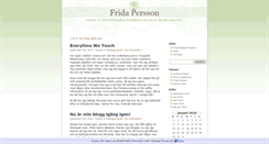 Desktop Screenshot of fridapersson.bloggproffs.se